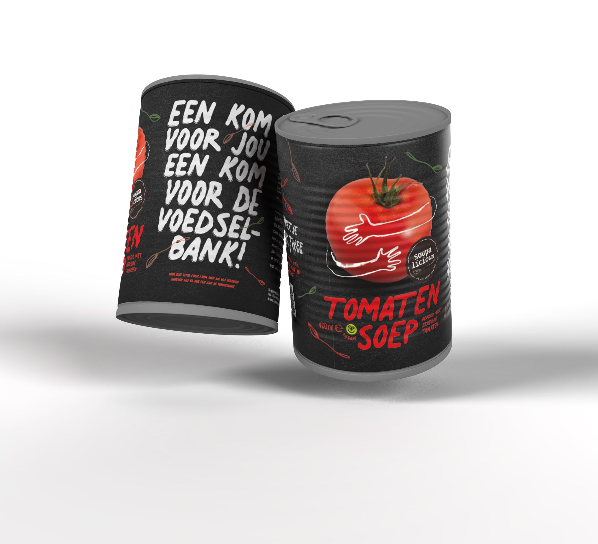 Tomatensoep - 1 tray voor jou  (12x 400 ml) + 1 tray voor de voedselbank  (12x 400 ml)
