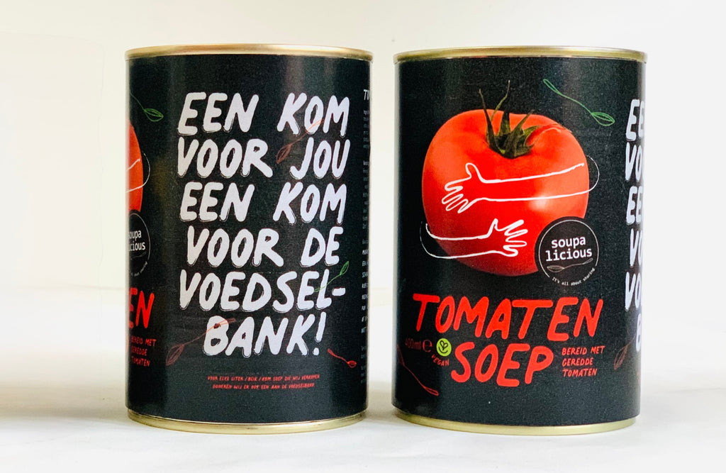 Tomatensoep - 1 tray voor jou  (12x 400 ml) + 1 tray voor de voedselbank  (12x 400 ml)